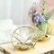3 Gold 3-Inch Geometric Metal VOTIVE CANDLE HOLDERS Flower Vases Party Supplies